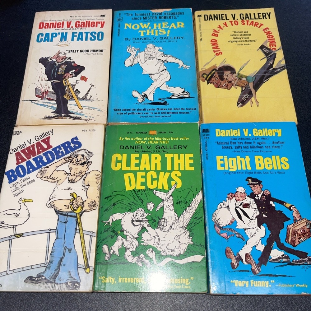 Away Boarders Cap'n Fatso Now, Hear This! Daniel V. Gallery  Books Lot Of 6 Vtg